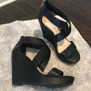 Jessica Simpson “Jinxxi” Cross Cross Wedge.